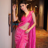 Mouni Roy in Rida Sari with Flo Blouse