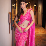 Mouni Roy in Rida Sari with Flo Blouse